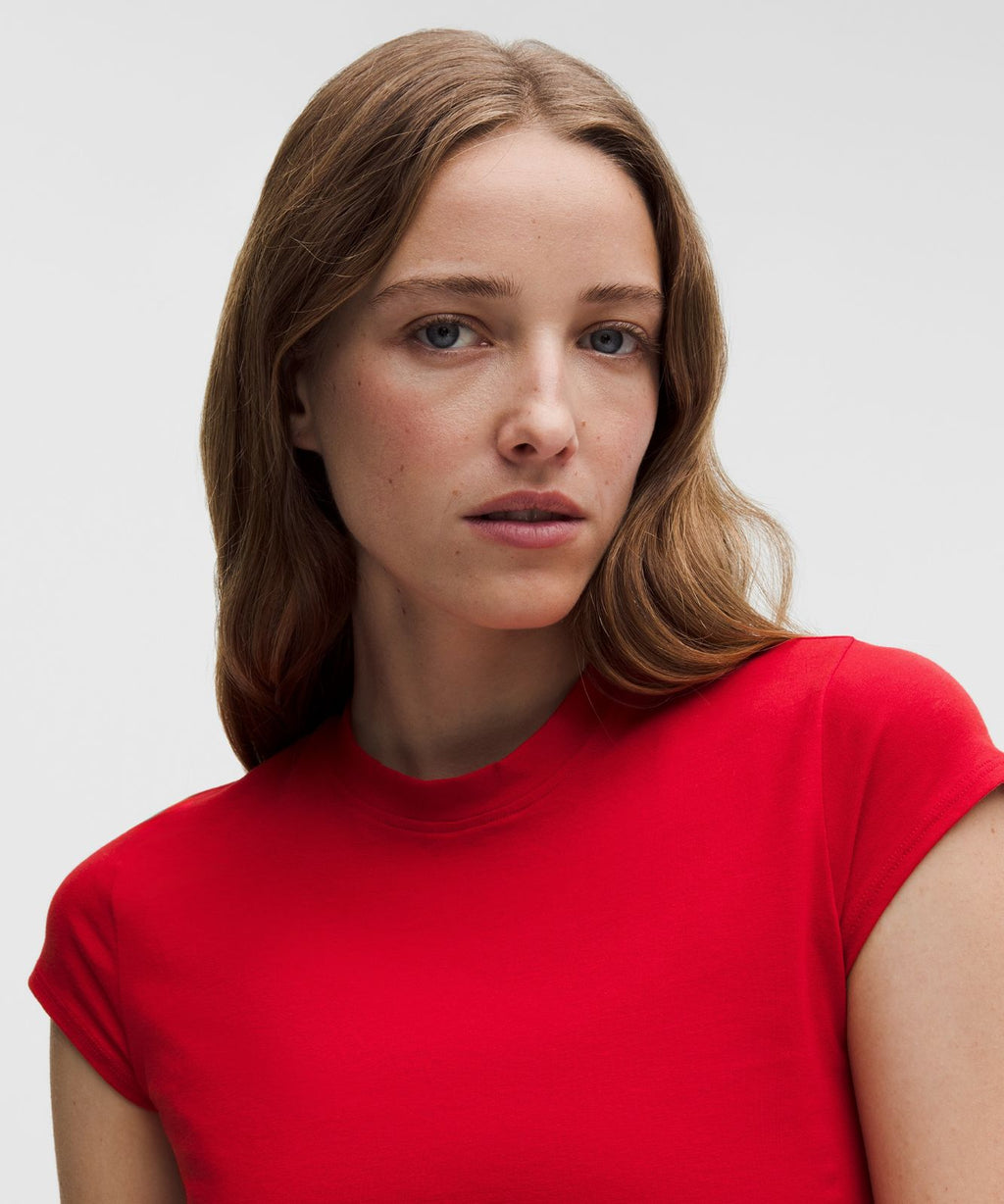 Organic Cotton-Blend Baby Tee Oxford Red