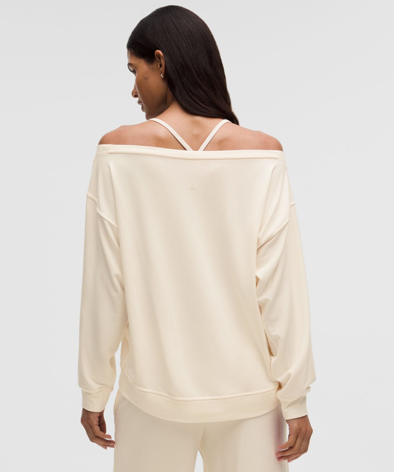 BeCalm Oversized Boatneck Long-Sleeve Shirt Coconut Ivory