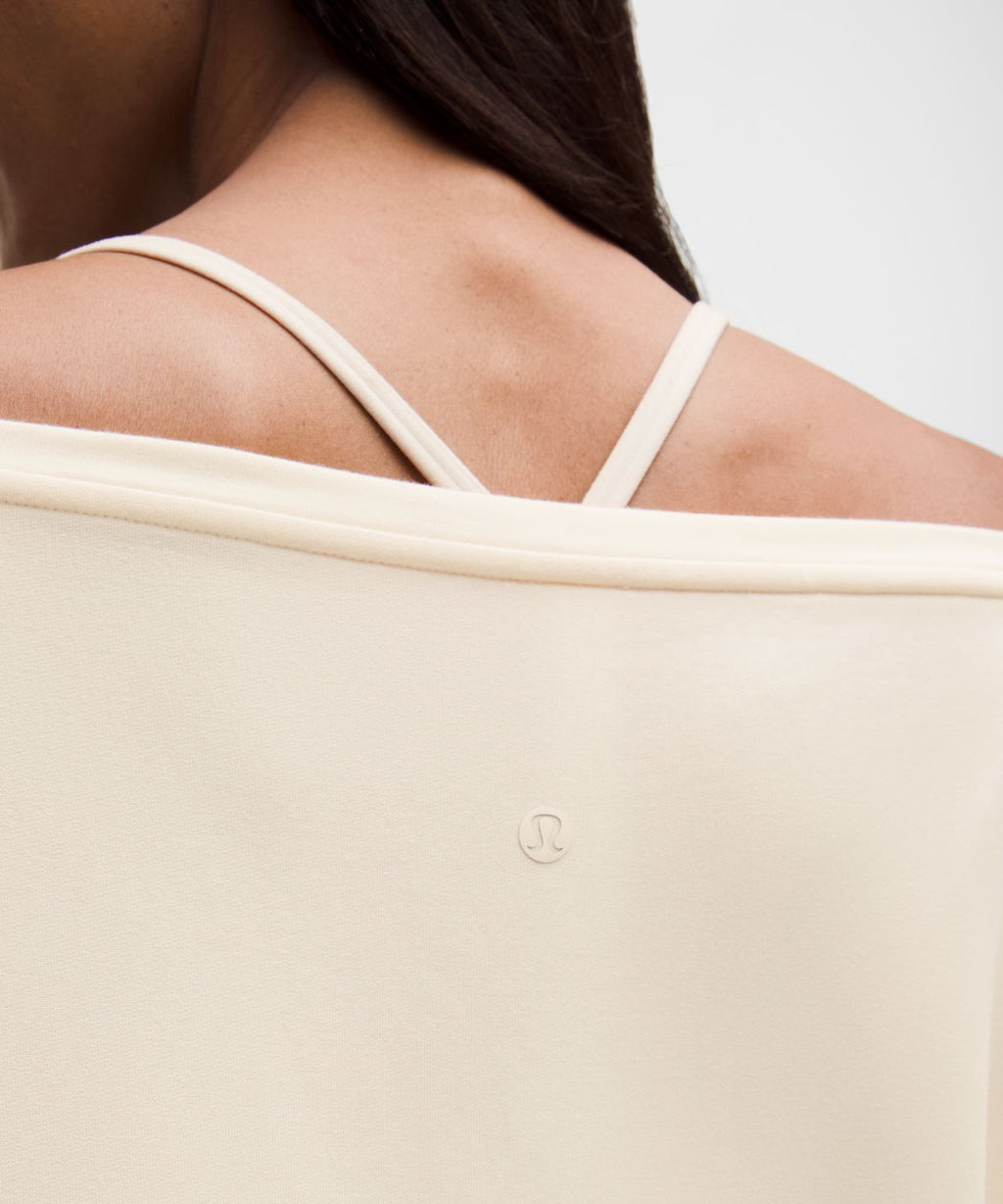 BeCalm Oversized Boatneck Long-Sleeve Shirt Coconut Ivory