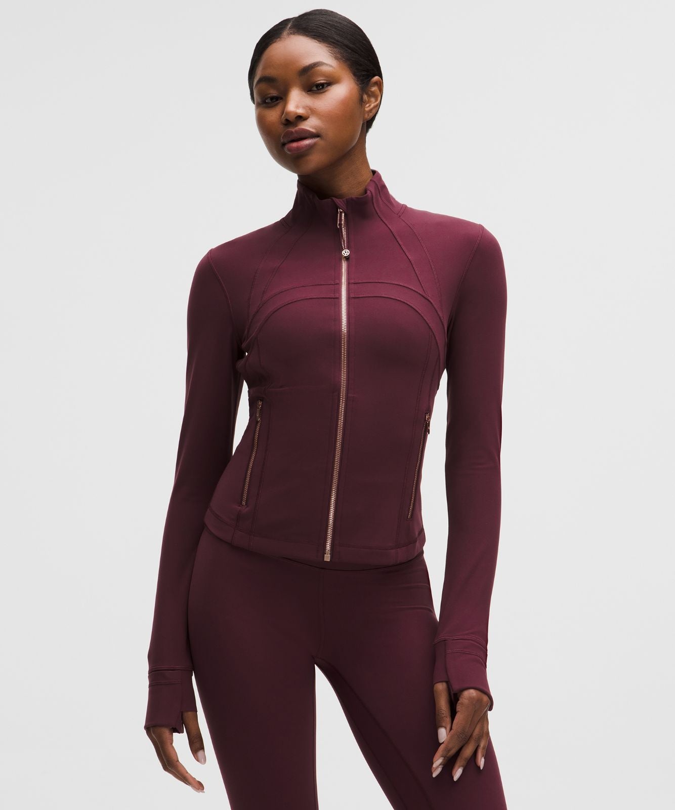 Define Cropped Jacket *Nulu Burgundy Bay/Rose Gold/Rose Gold