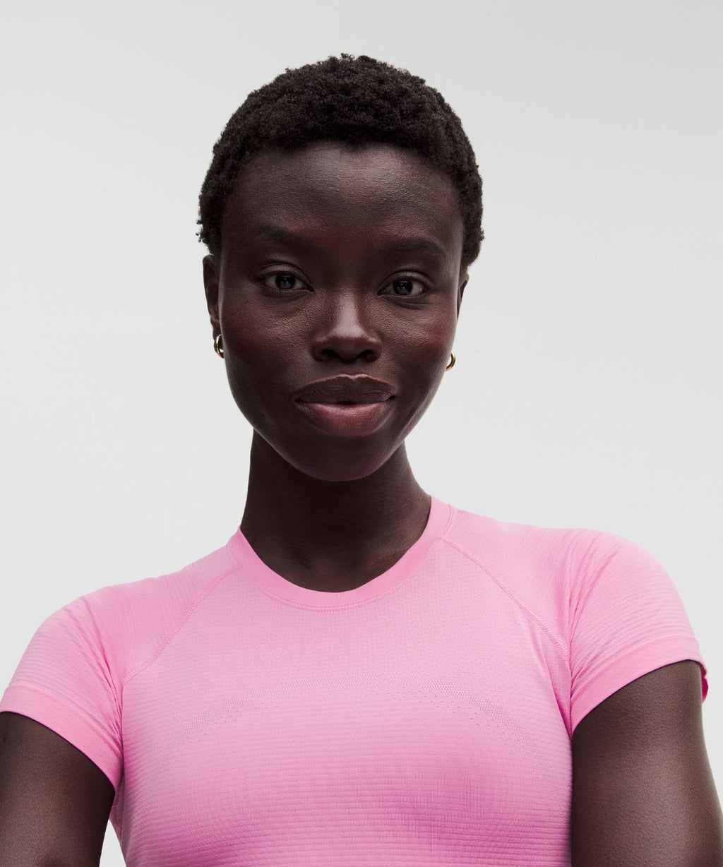 Swiftly Tech Cropped Short-Sleeve Shirt 2.0 Sweet Sorbet/Sweet Sorbet