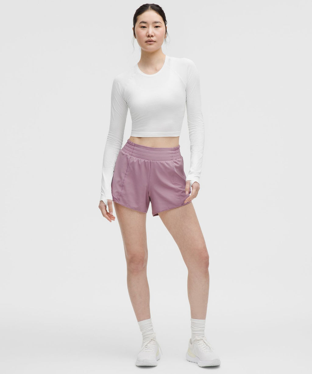 Swiftly Tech Cropped Long-Sleeve Shirt 2.0 White/White