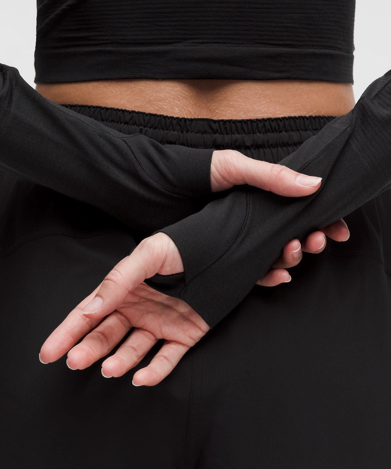 Swiftly Tech Cropped Long-Sleeve Shirt 2.0 Black/Black
