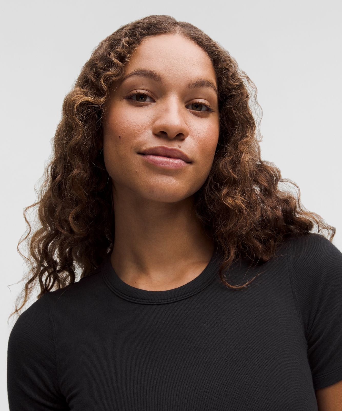 Hold Tight Straight Hem Cropped T-Shirt Black
