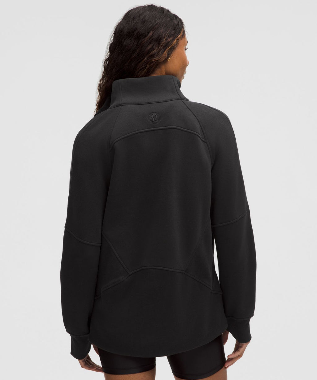 Scuba Oversized Funnel-Neck Half Zip *Long Black/Gold