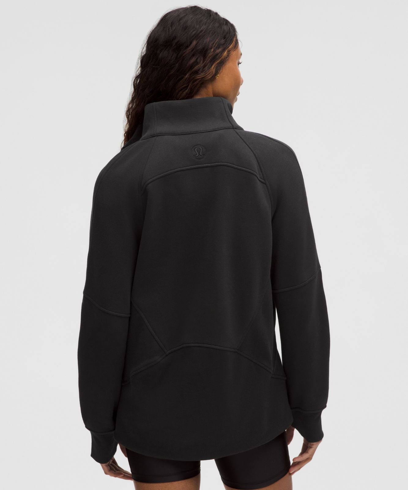 Scuba Oversized Funnel-Neck Half Zip *Long Black/Gold