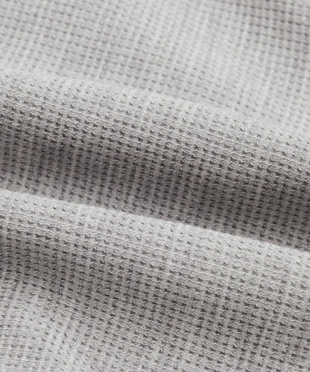 Scuba Cropped Funnel-Neck Half Zip *Waffle Heathered Core Medium Grey
