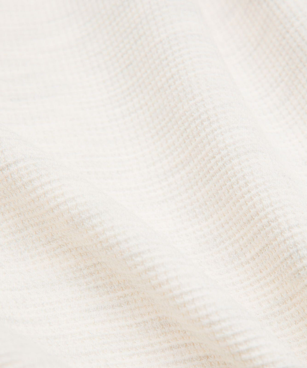 Scuba Cropped Funnel-Neck Half Zip *Waffle Heathered Light Ivory