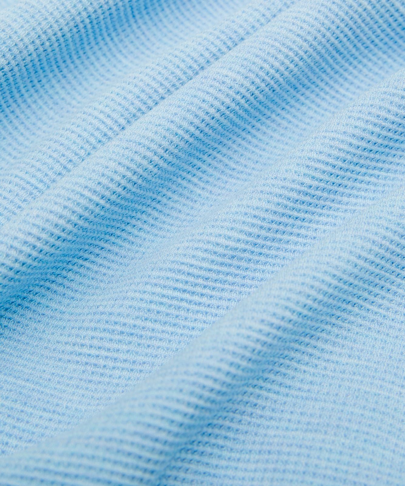 Scuba Cropped Funnel-Neck Half Zip *Waffle Heathered Dreamy Blue