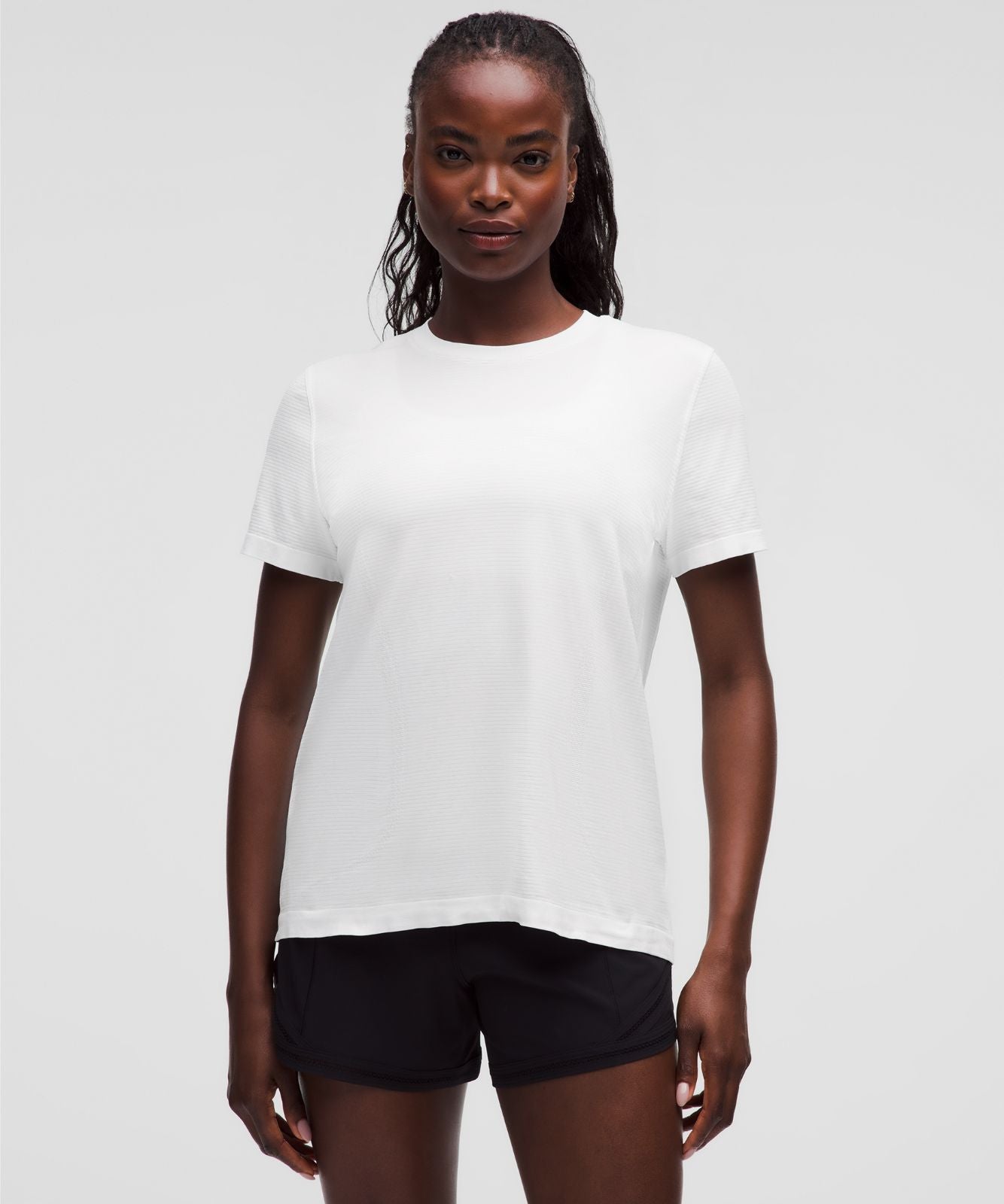 Swiftly Relaxed Short-Sleeve Shirt *Hip Length White/White