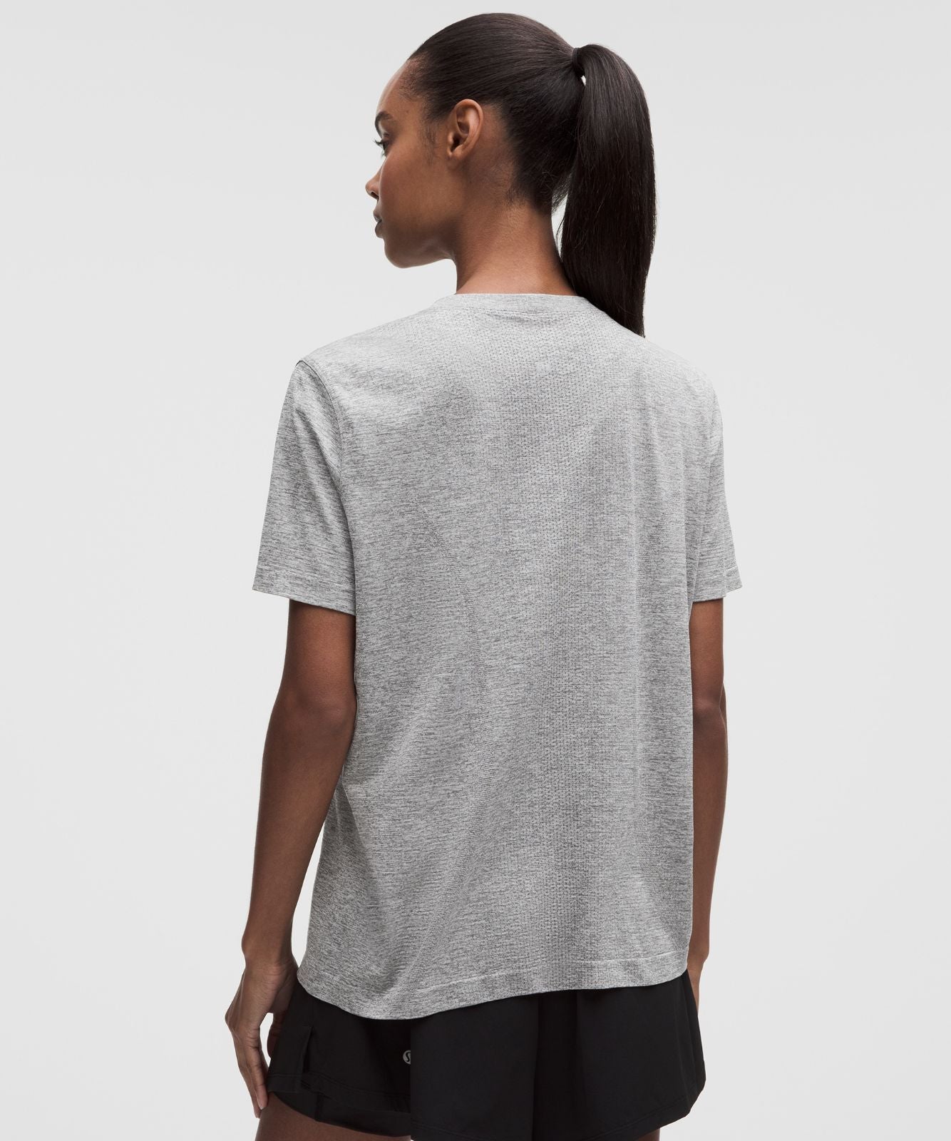 Swiftly Relaxed Short-Sleeve Shirt *Hip Length Slate/White