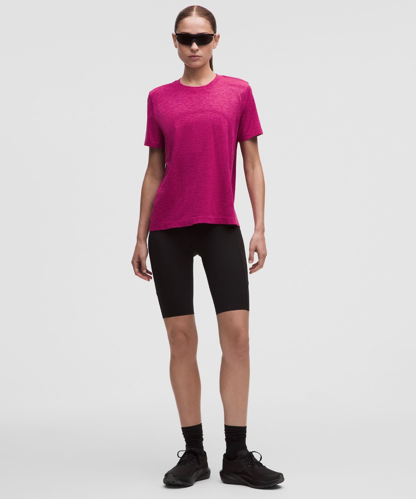 Swiftly Relaxed Short-Sleeve Shirt *Hip Length Raspberry Rave/Flamingo Fun Tone