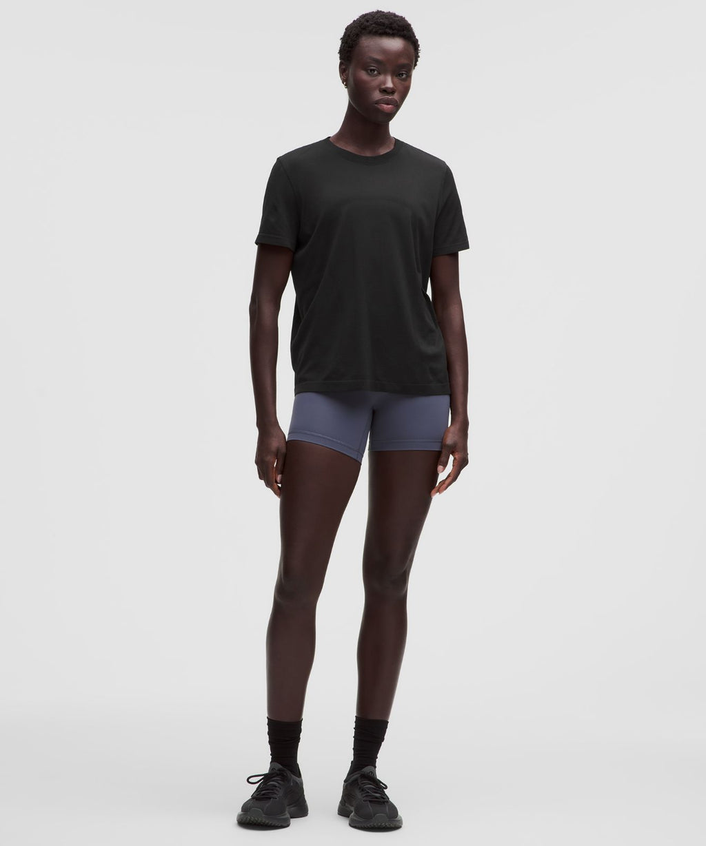 Swiftly Relaxed Short-Sleeve Shirt *Hip Length Black/Black