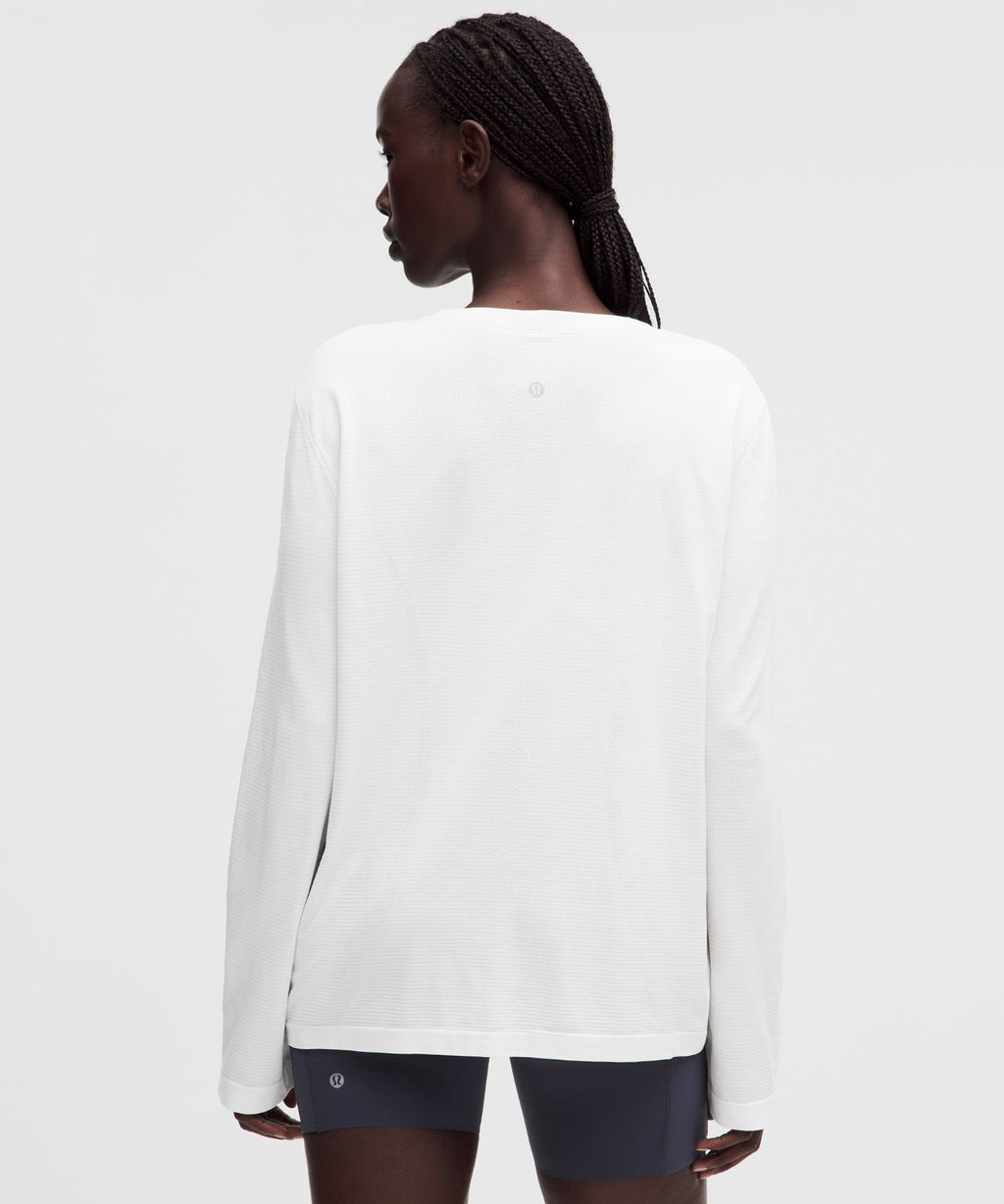 Swiftly Relaxed Long-Sleeve Shirt *Hip Length White/White