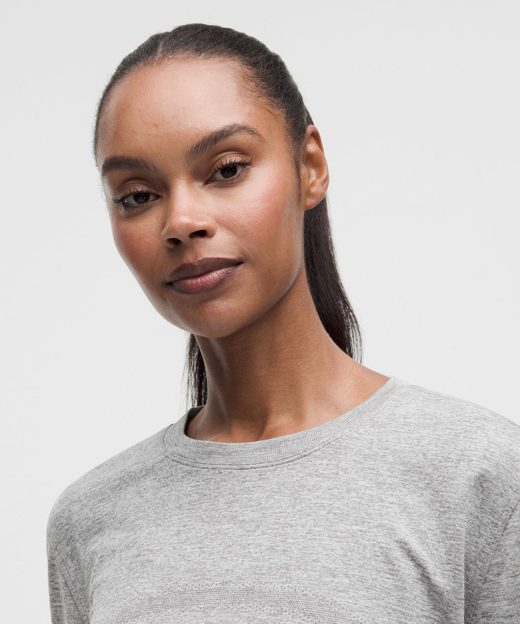 Swiftly Relaxed Long-Sleeve Shirt *Hip Length Slate/White