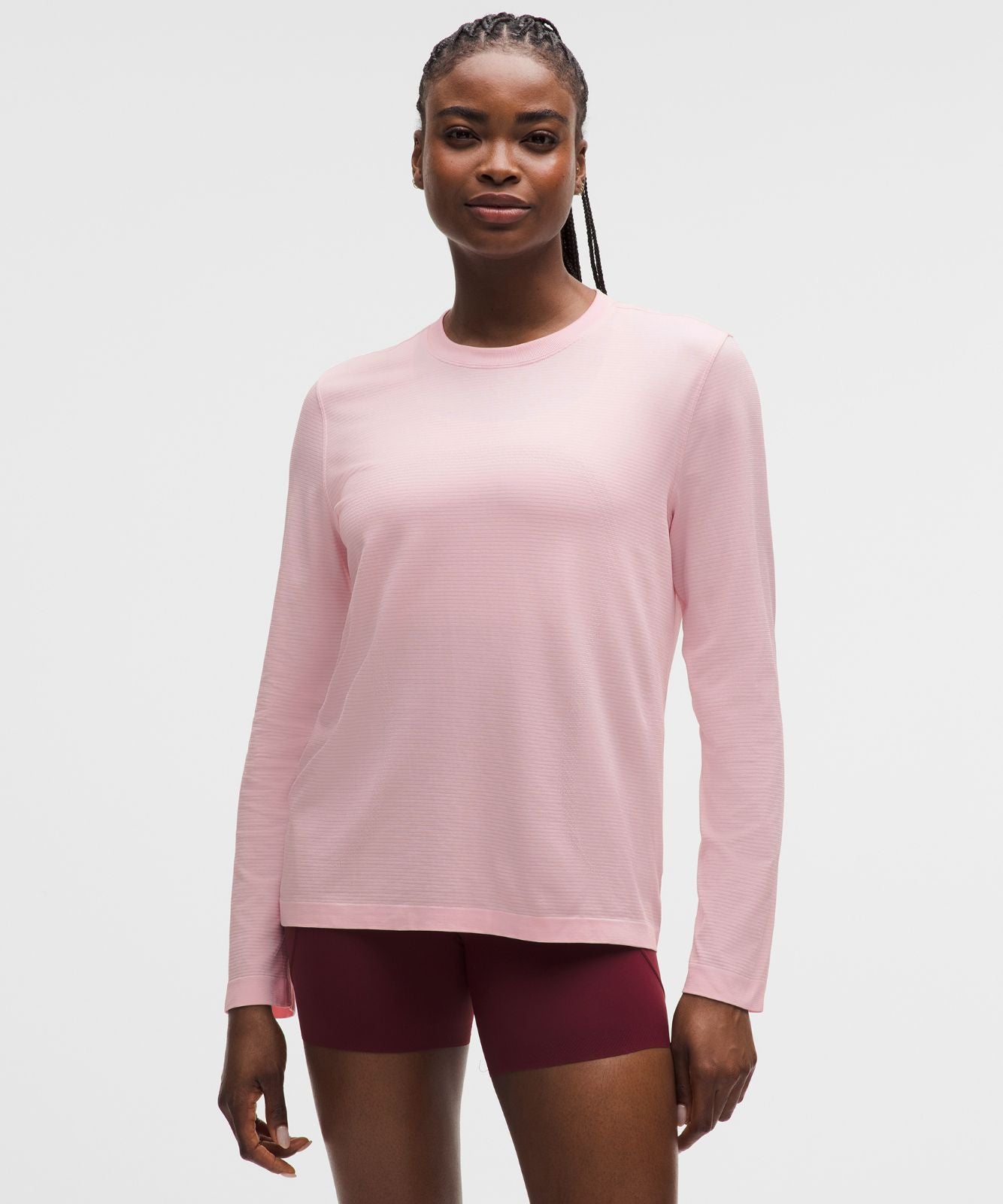 Swiftly Relaxed Long-Sleeve Shirt *Hip Length Pink Pearl/Pink Pearl
