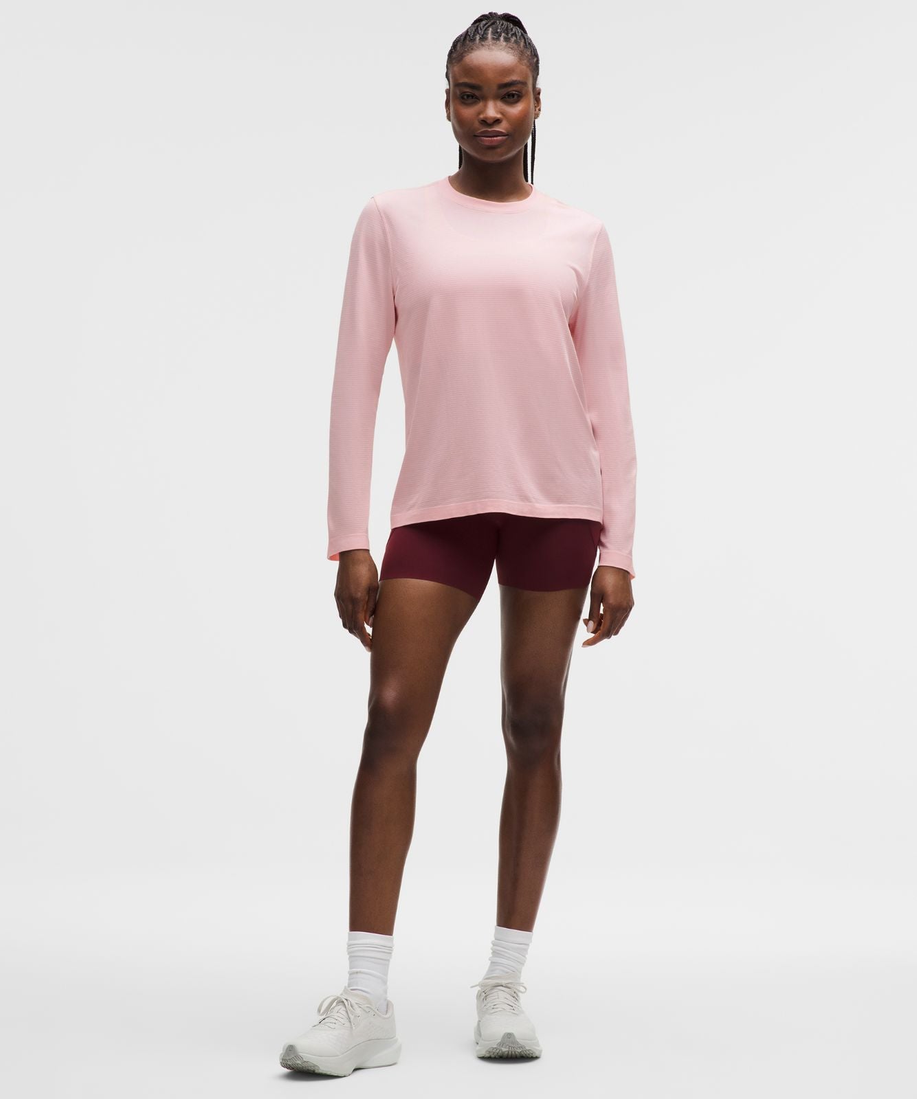Swiftly Relaxed Long-Sleeve Shirt *Hip Length Pink Pearl/Pink Pearl