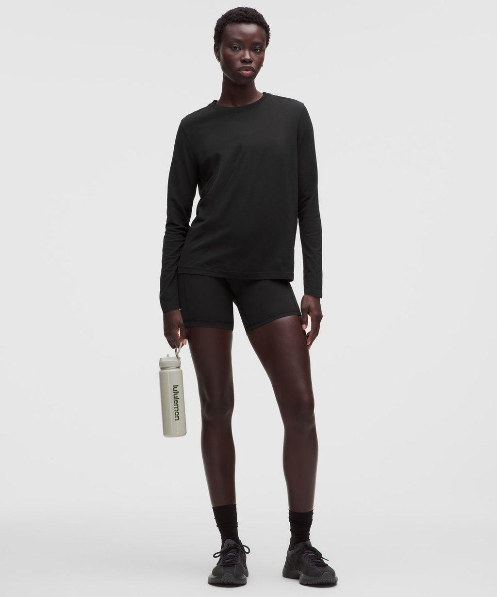 Swiftly Relaxed Long-Sleeve Shirt *Hip Length Black/Black