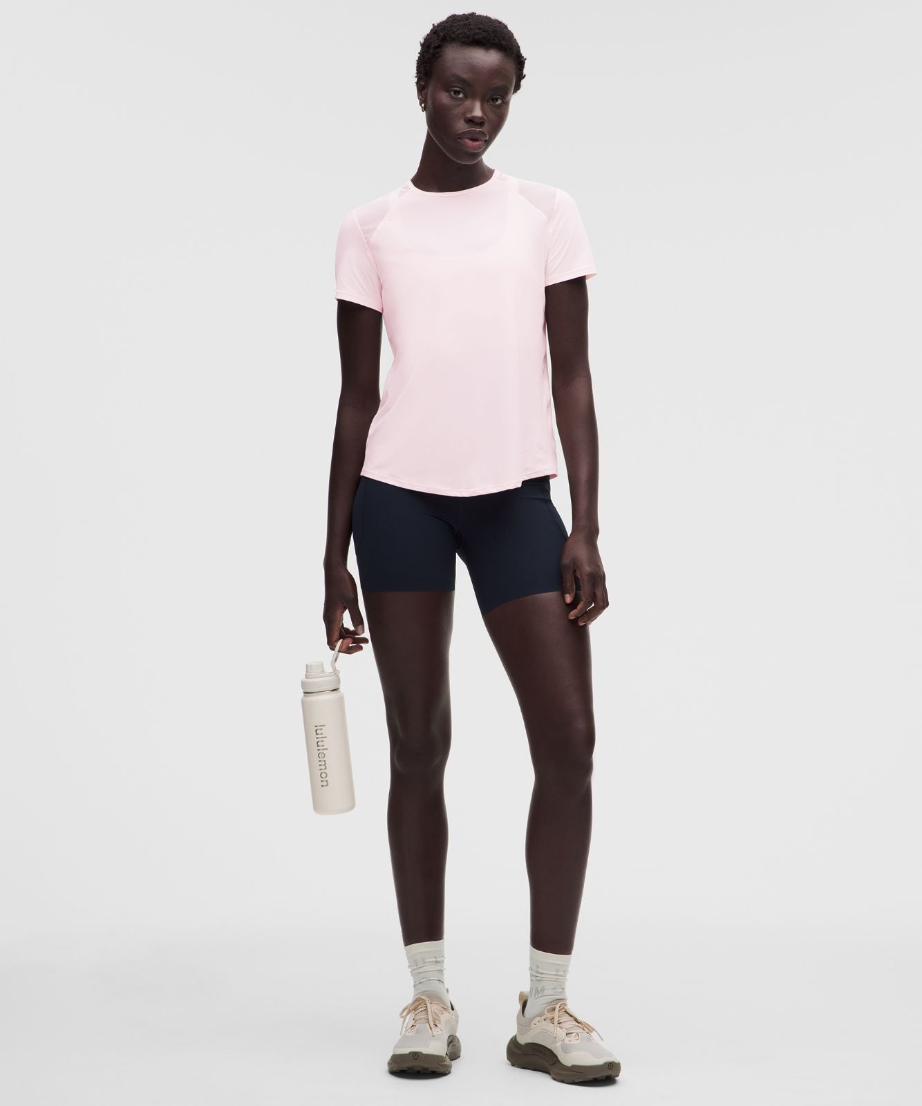 Sculpt Short-Sleeve Shirt Pink Pearl