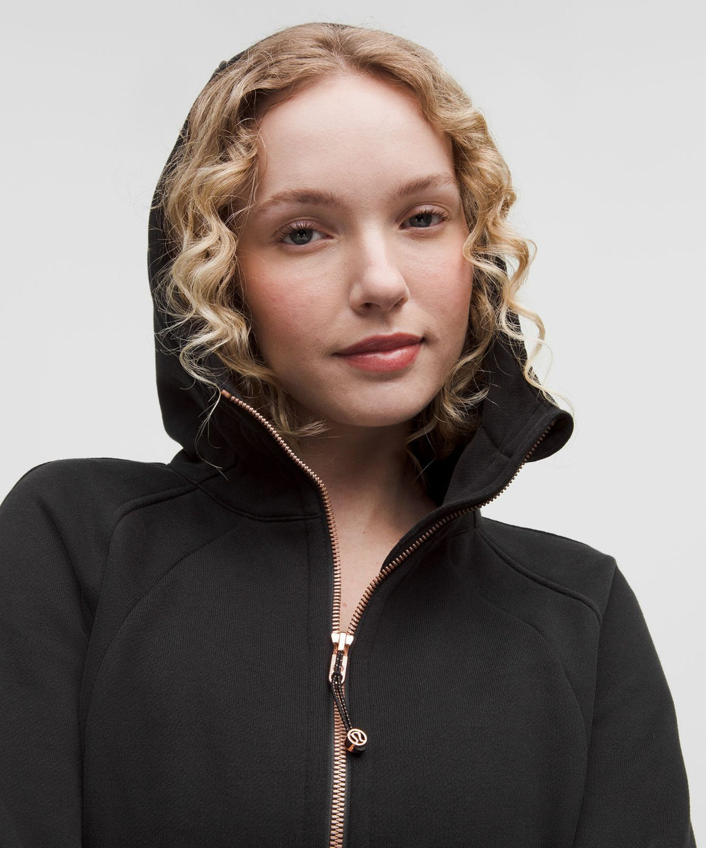 Scuba Full-Zip Hoodie Black/Rose Gold