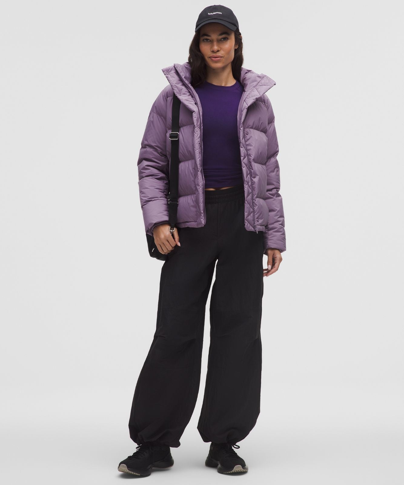 Merino Wool-Blend Crewneck Base Layer Dark Court Purple/Deep Sea Blue