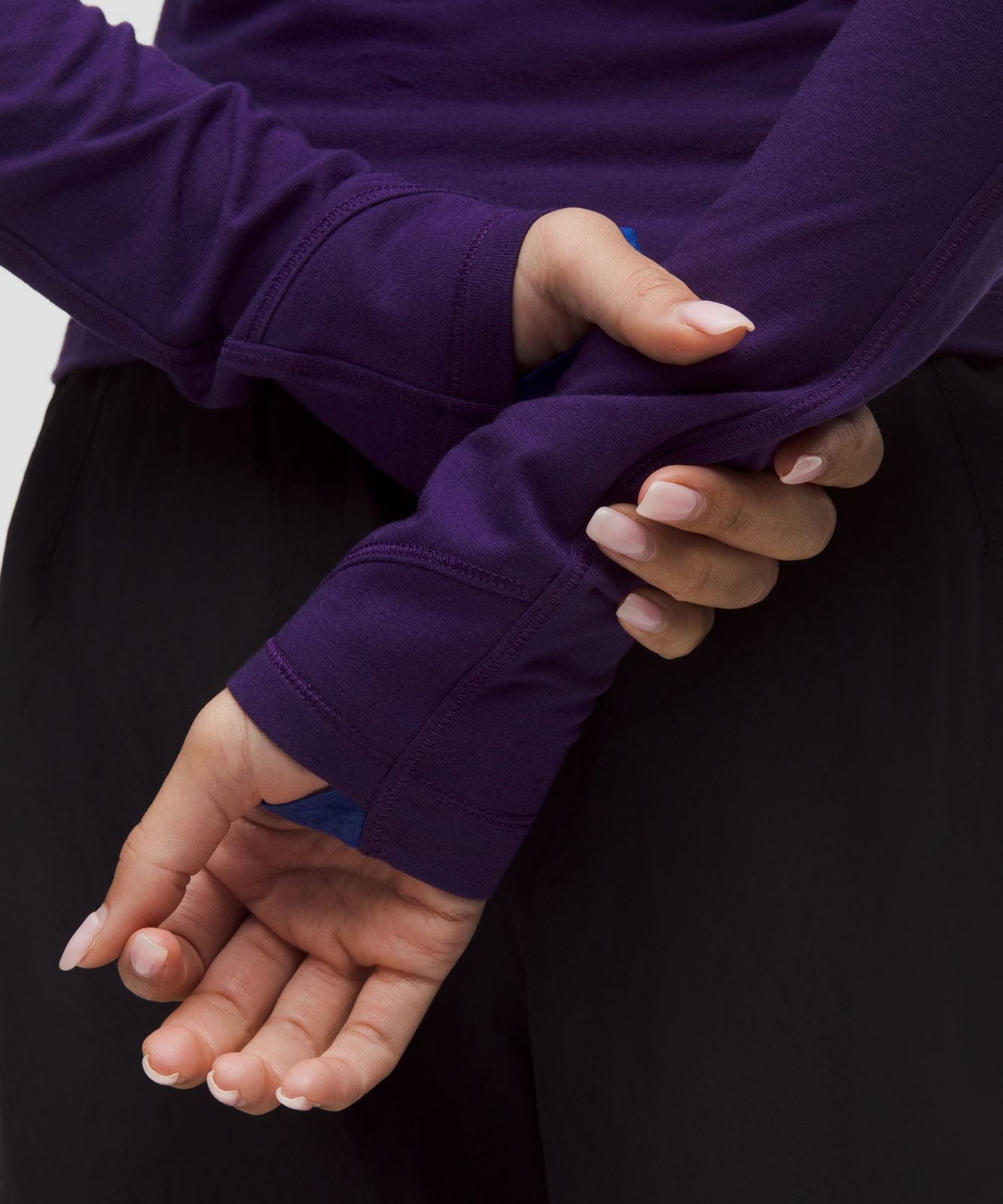 Merino Wool-Blend Crewneck Base Layer Dark Court Purple/Deep Sea Blue