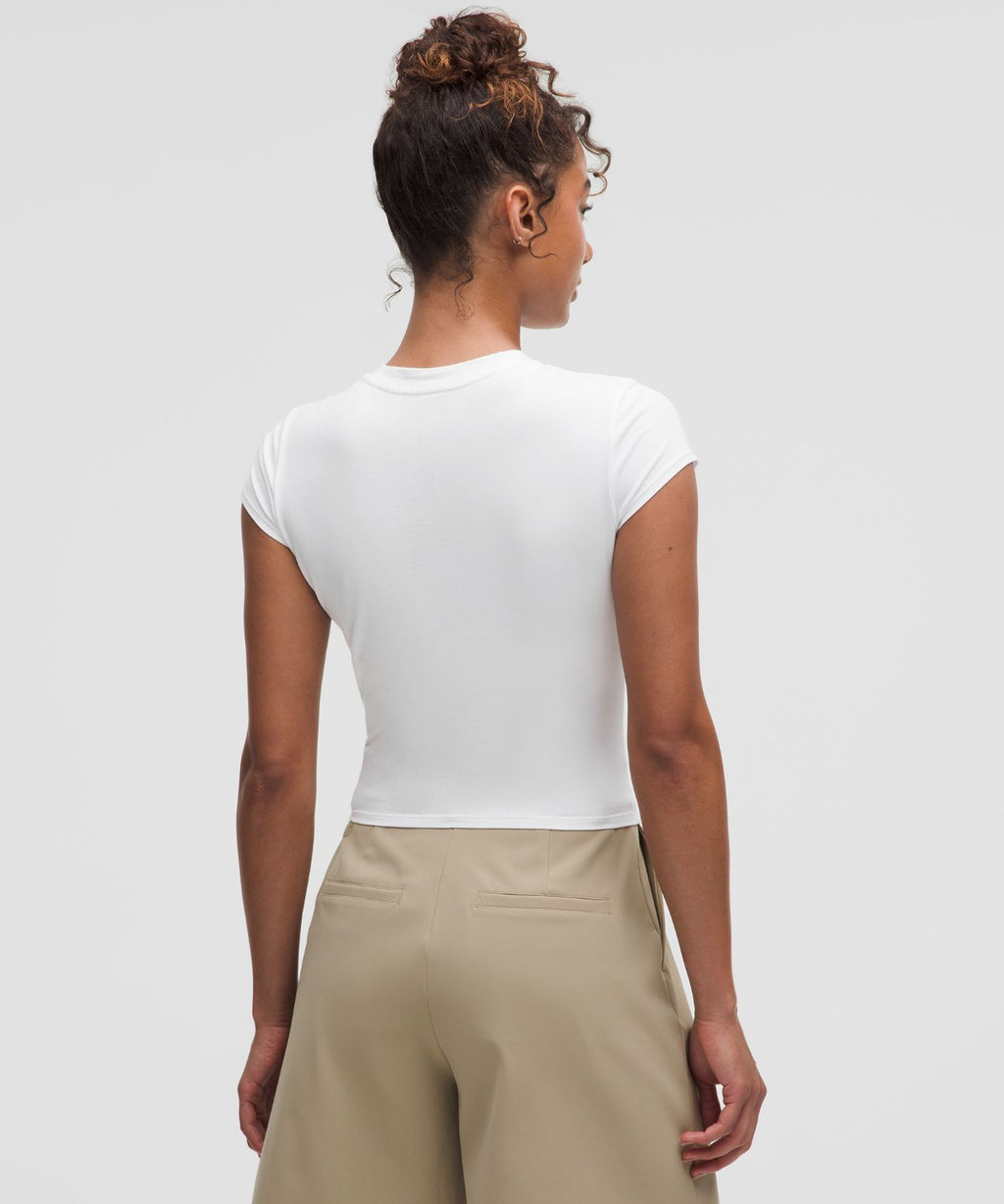 Organic Cotton-Blend Baby Tee White