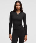 Hold Tight Long-Sleeve Henley Black