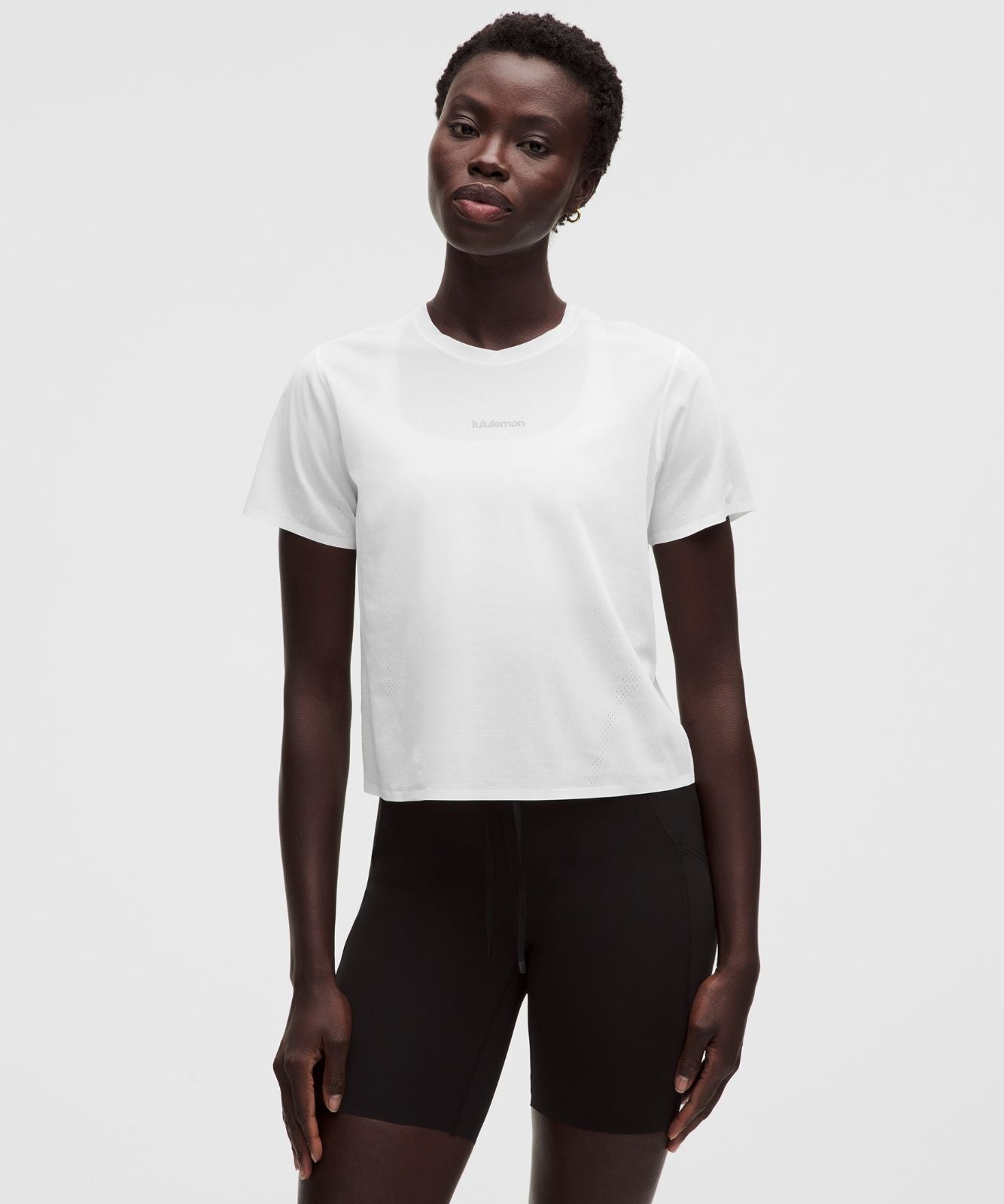 Women's Fast and Free Short-Sleeve Shirt White
