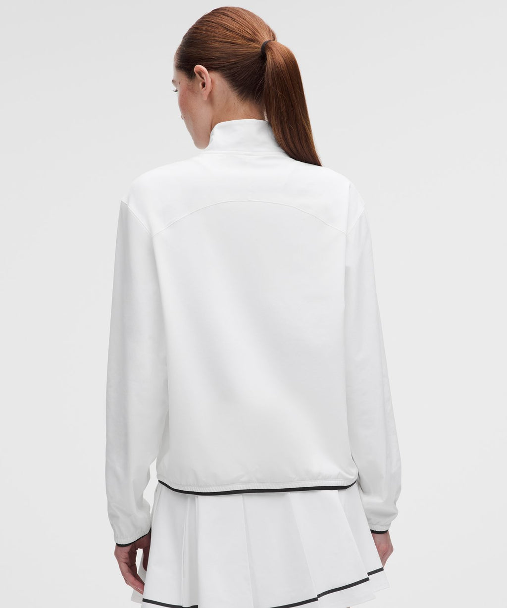 UV-Protective Lightweight Half Zip White/Black