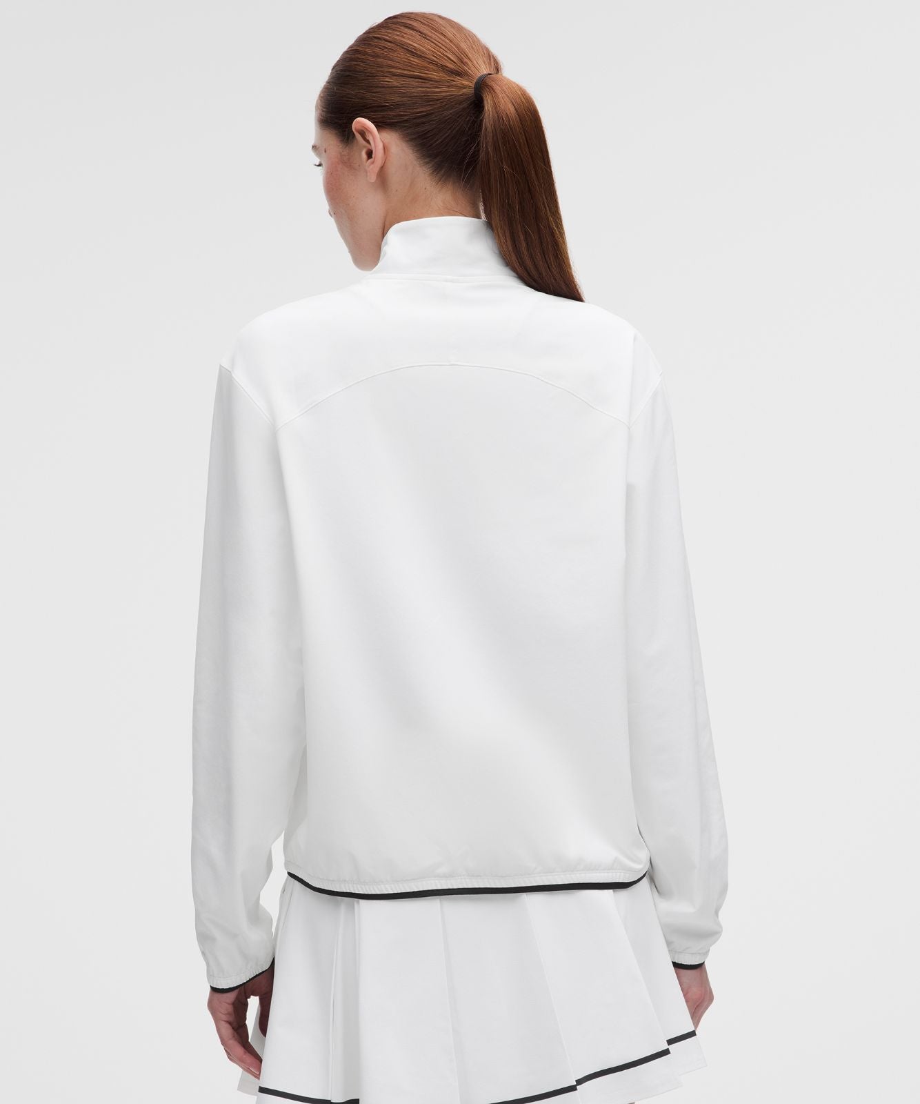 UV-Protective Lightweight Half Zip White/Black