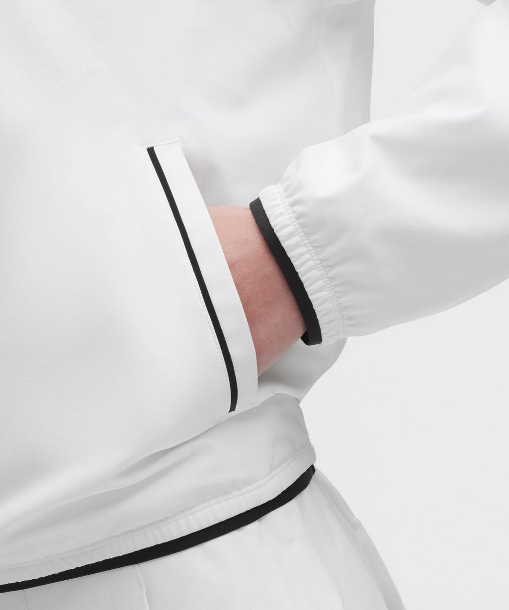 UV-Protective Lightweight Half Zip White/Black