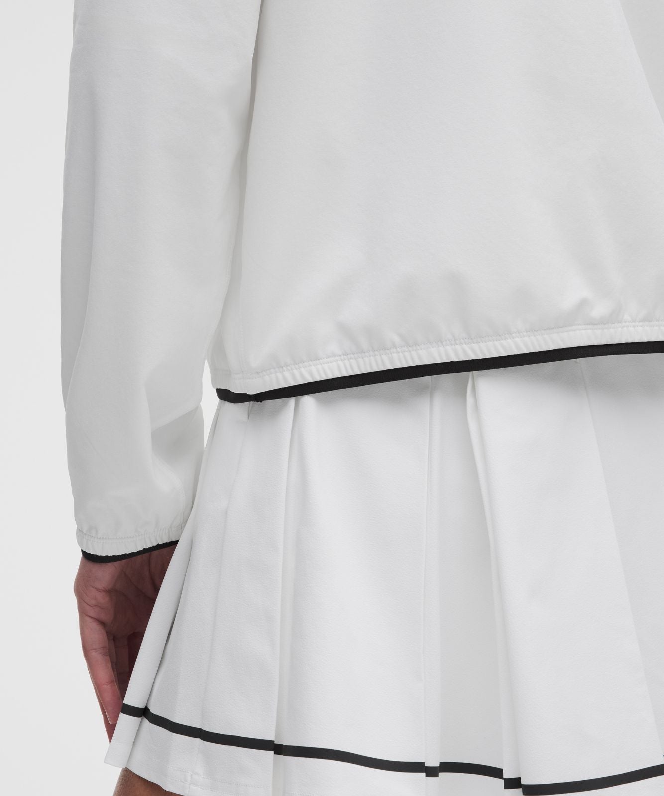UV-Protective Lightweight Half Zip White/Black