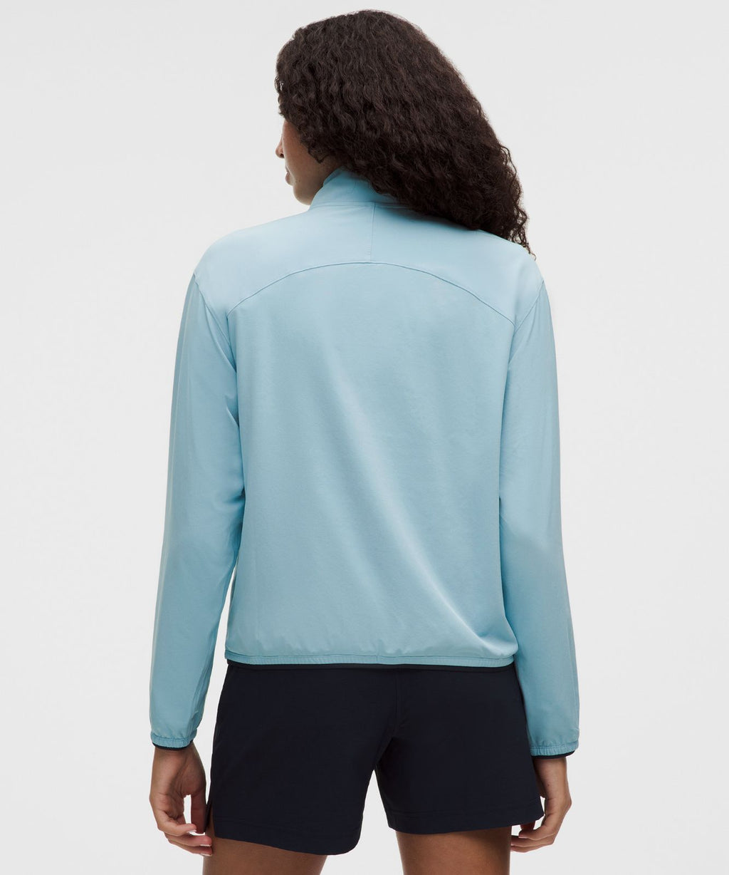 UV-Protective Lightweight Half Zip Seafoam/True Navy