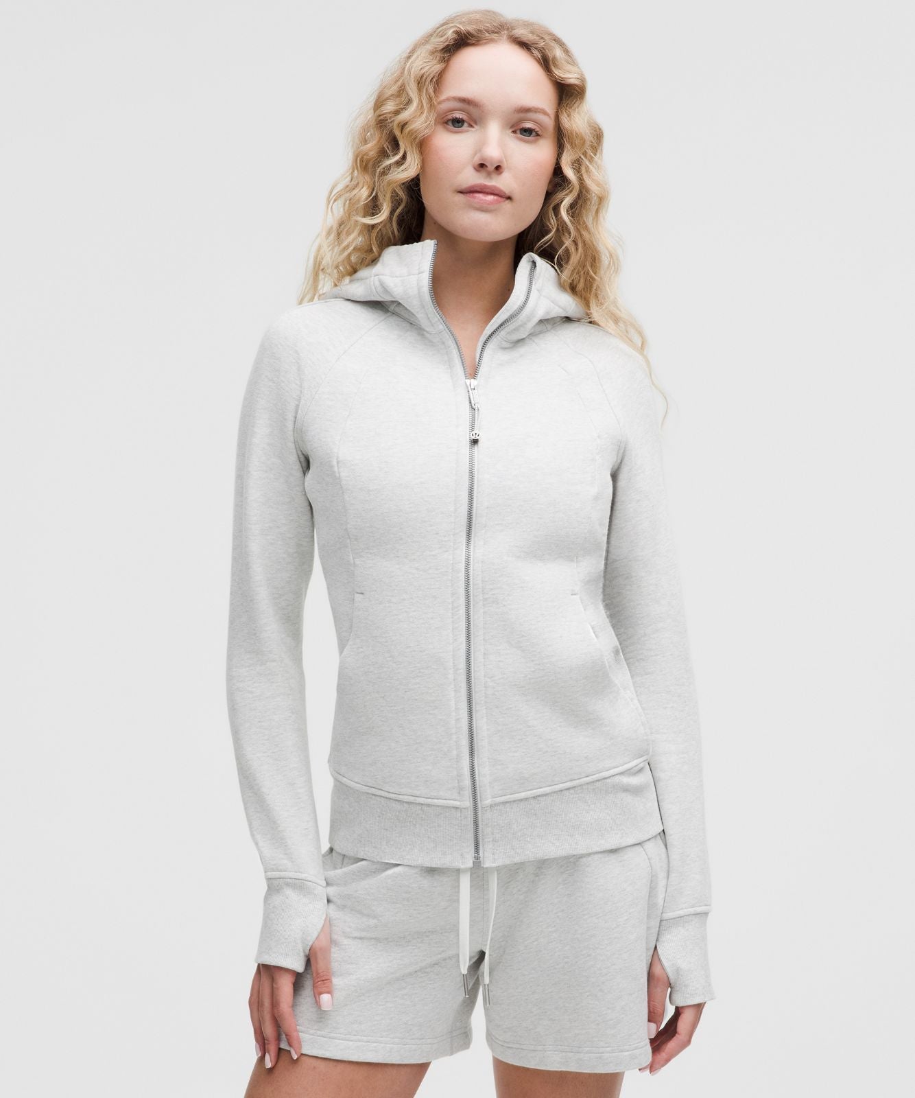 Scuba Full-Zip Hoodie Heathered Core Ultra Light Grey