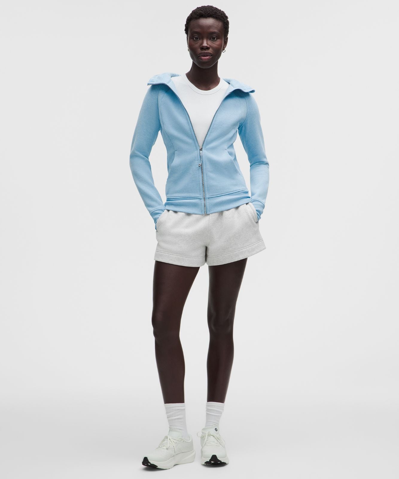Scuba Full-Zip Hoodie Heathered Dreamy Blue/Mirror Silver