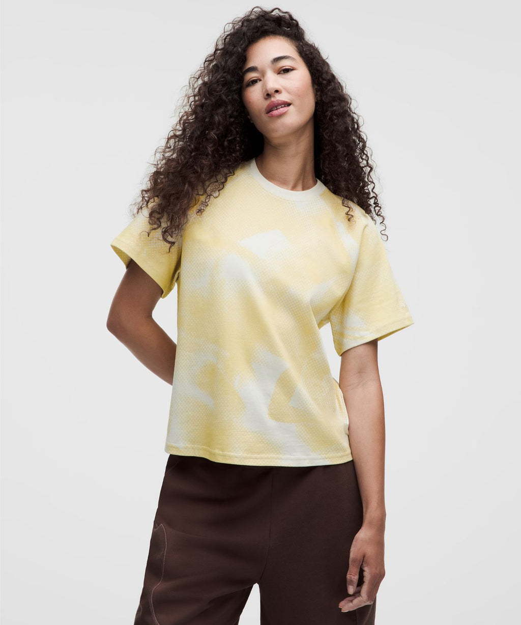 Cotton Classic Printed T-Shirt *SLNSH Collection Sun Faded Dot Dancer Yellow Multi