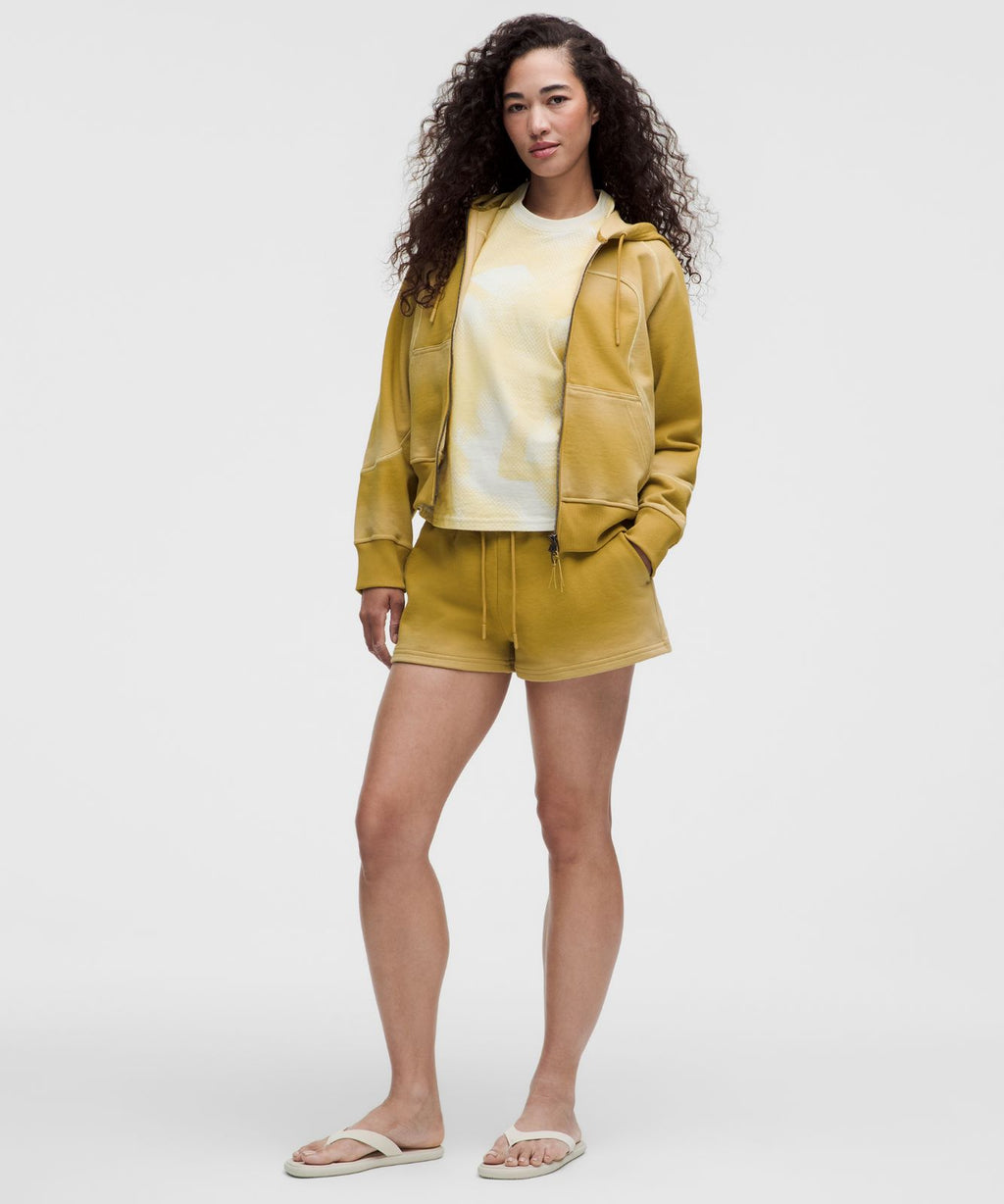 Faded French Terry Full-Zip Hoodie *SLNSH Collection Sun Fade Gold Mine