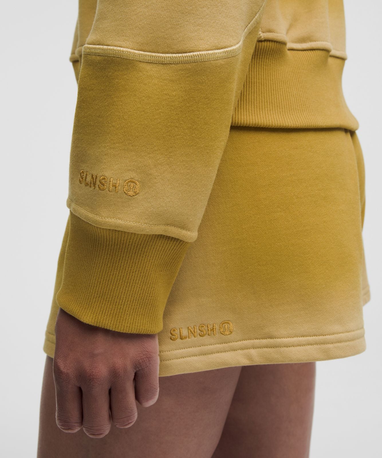 Faded French Terry Full-Zip Hoodie *SLNSH Collection Sun Fade Gold Mine