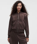 Faded French Terry Full-Zip Hoodie *SLNSH Collection Sun Fade Espresso