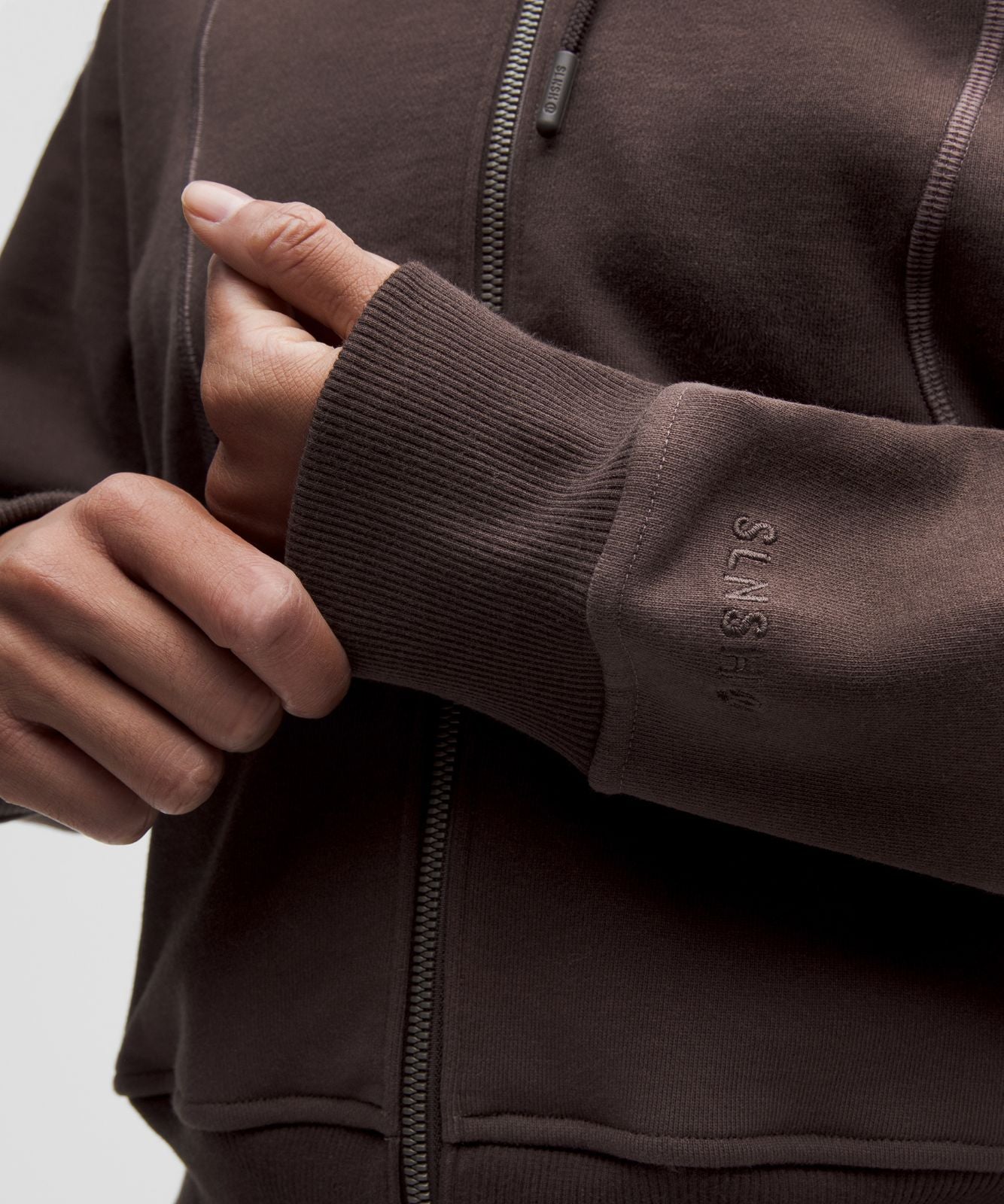 Faded French Terry Full-Zip Hoodie *SLNSH Collection Sun Fade Espresso