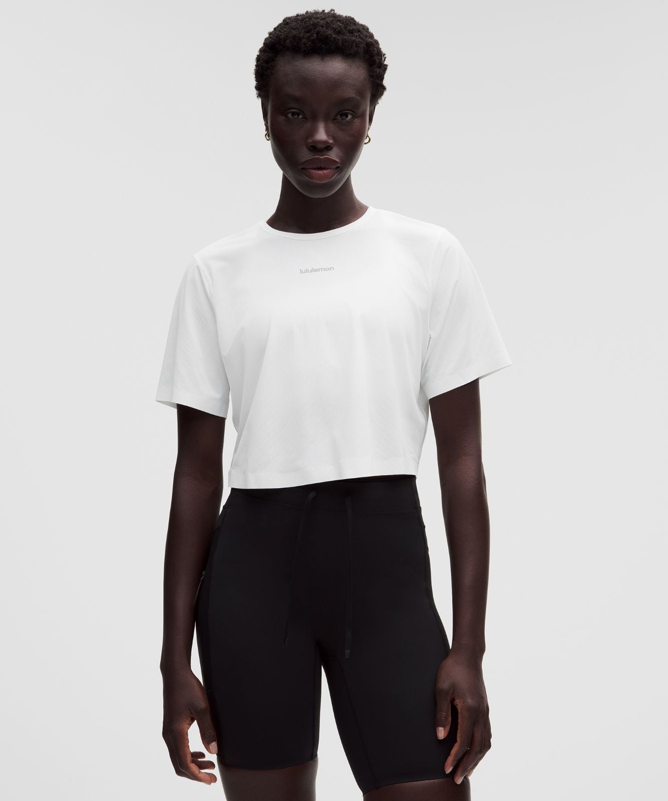 Lightweight Relaxed Running Short-Sleeve Shirt White