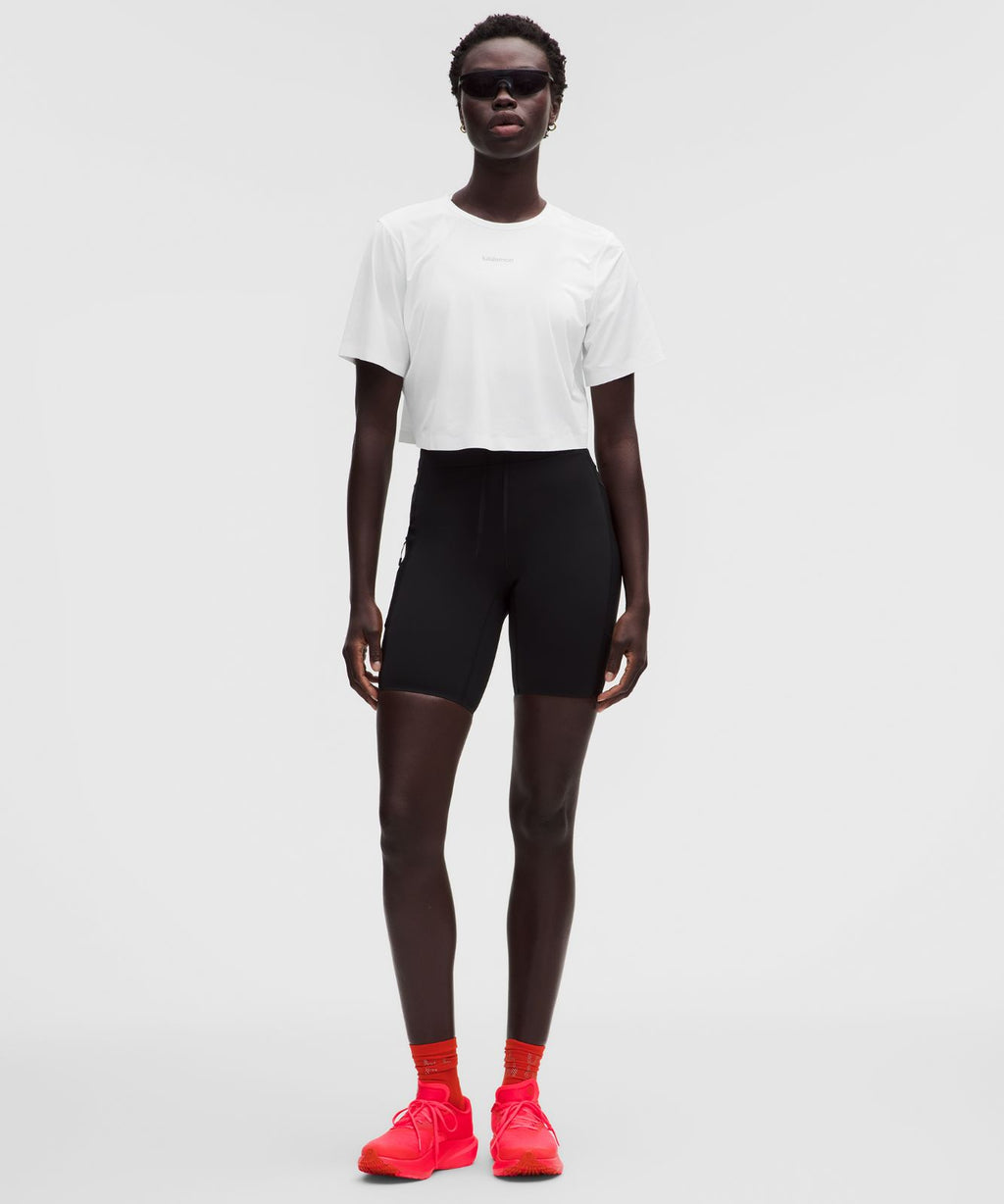 Lightweight Relaxed Running Short-Sleeve Shirt White
