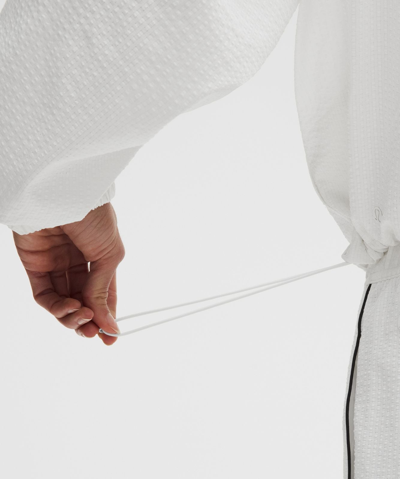 Seersucker WovenAir Funnel-Neck Half Zip White/White