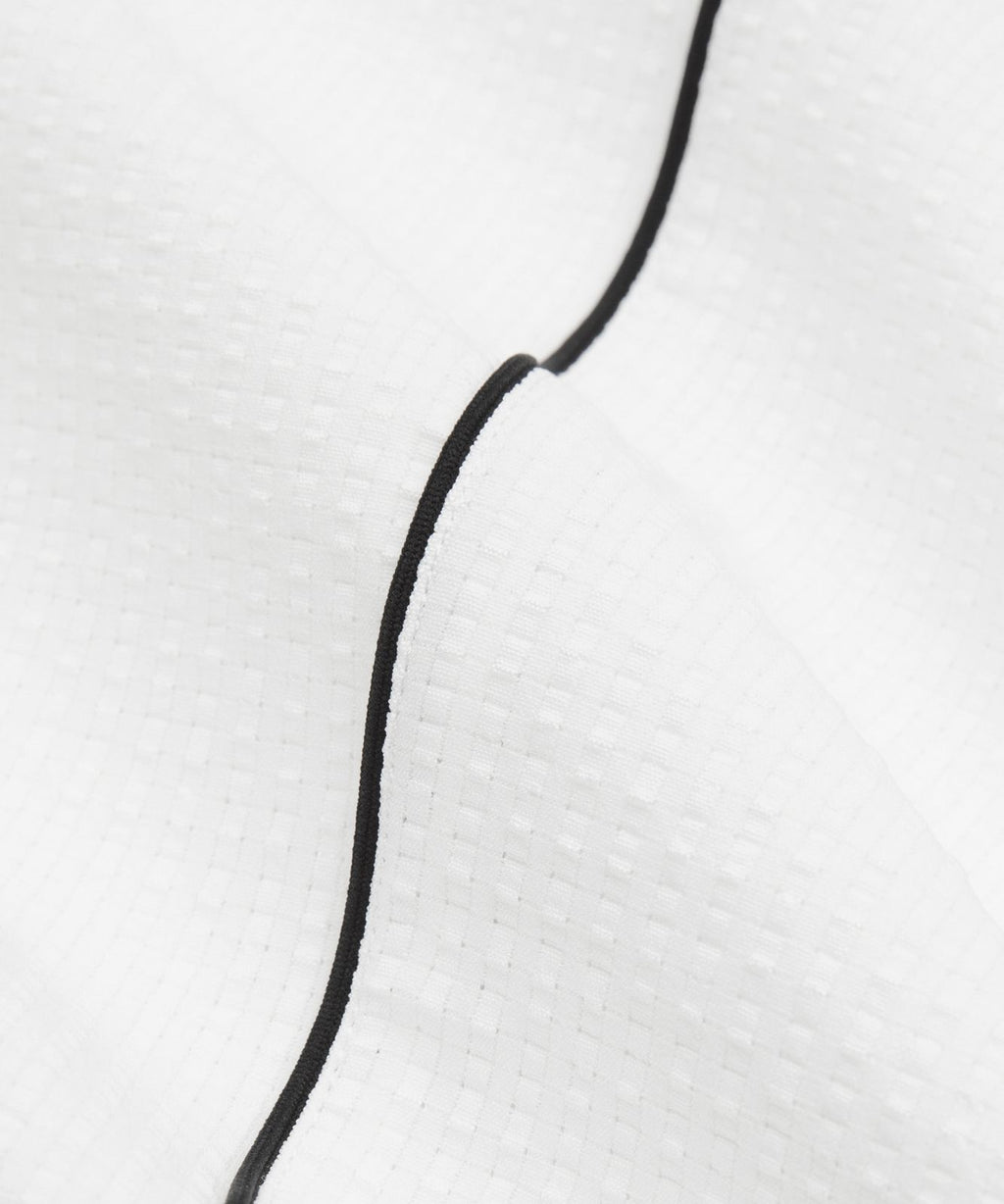 Seersucker WovenAir Funnel-Neck Half Zip White/White