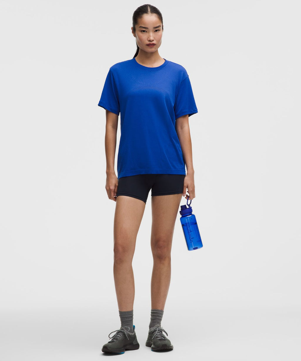 Swiftly Relaxed Short-Sleeve Shirt Hip Length *Logo Beach Ball Blue