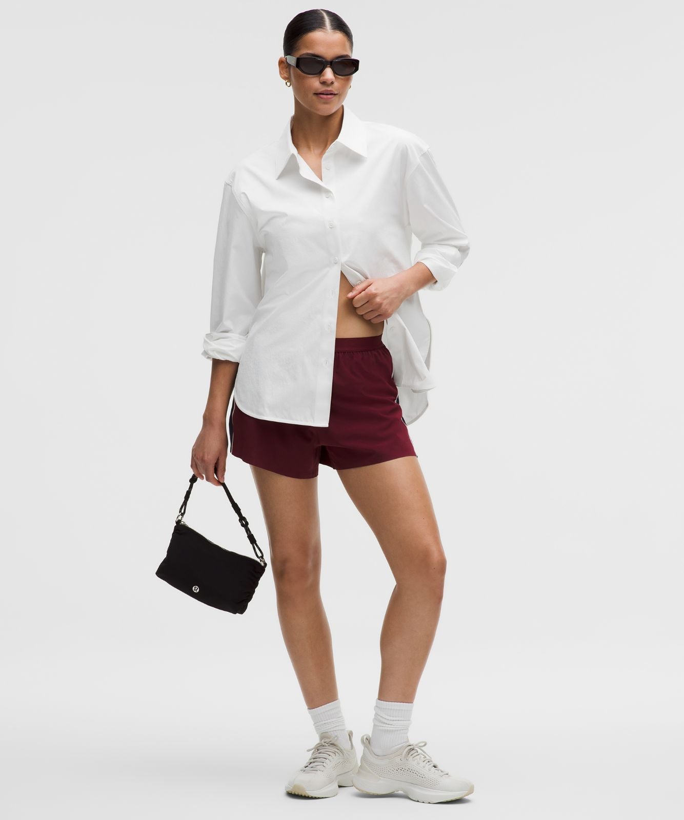 Woven Relaxed-Fit Button-Up Shirt White