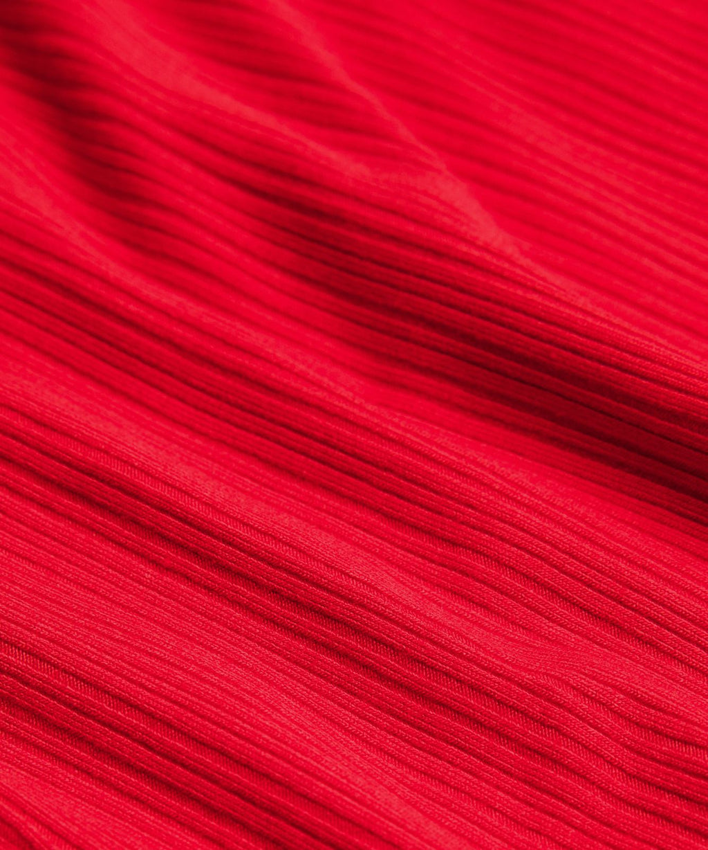 Hold Tight Micro-Rib Cardigan Oxford Red
