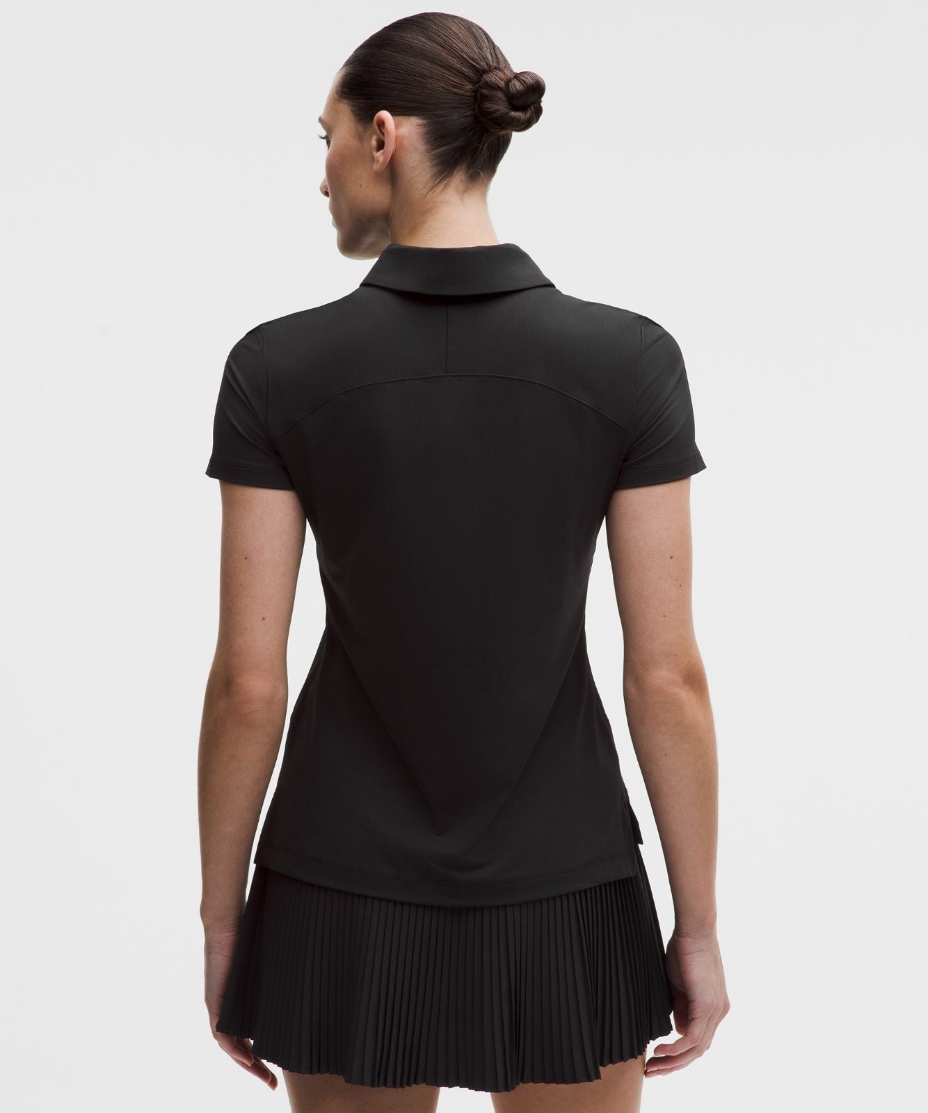 Quick-Dry Short-Sleeve Polo Shirt Straight Hem *Logo Black