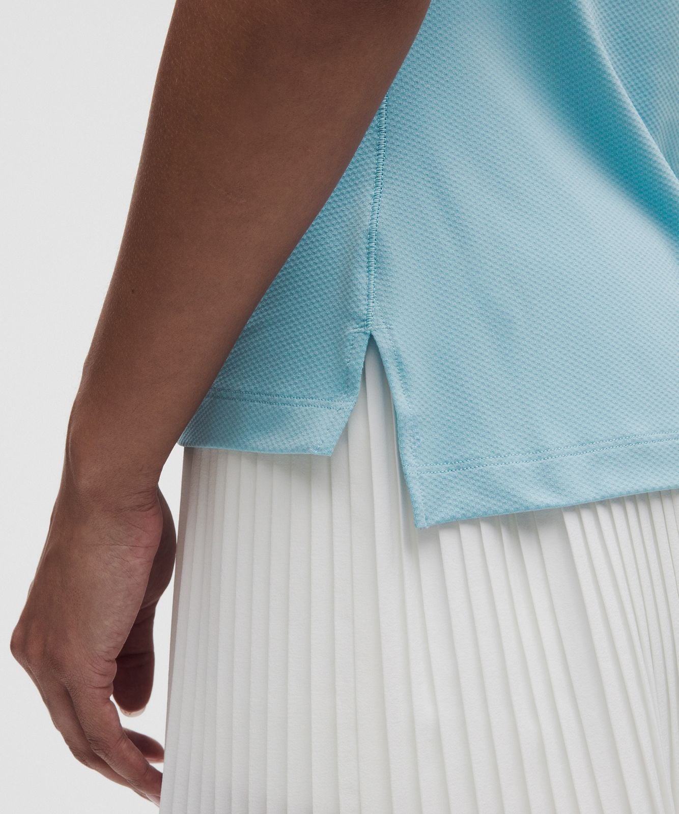 Quick-Dry Short-Sleeve Polo Shirt Straight Hem *Logo Seafoam